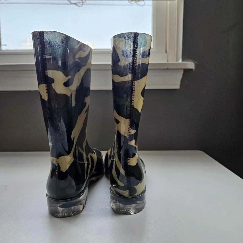 Corkys Camo Rain Boots Womens 7 Camouflage Waterproof Military Combat Indie